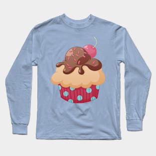 Cherry Cupcake Long Sleeve T-Shirt